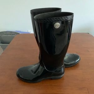 UGG Black Rainboots Size 9 Used